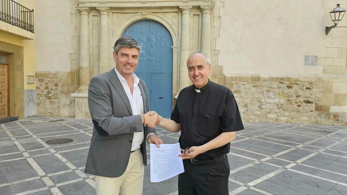 El Ayuntamiento de Villajoyosa subvenciona las obras de rehabilitación de la instalación eléctrica de la parroquia de Nuestra Señora de la Asunción 