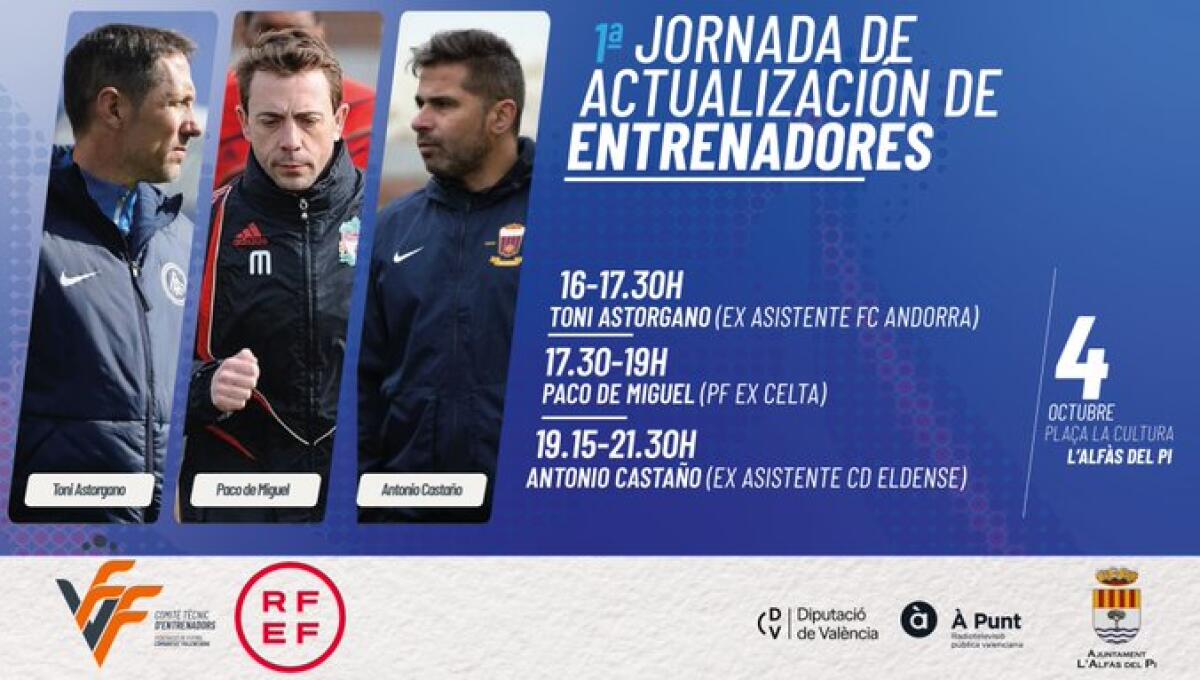 L’Alfàs acogerá en octubre la primera Jornada de Actualización para entrenadores de fútbol