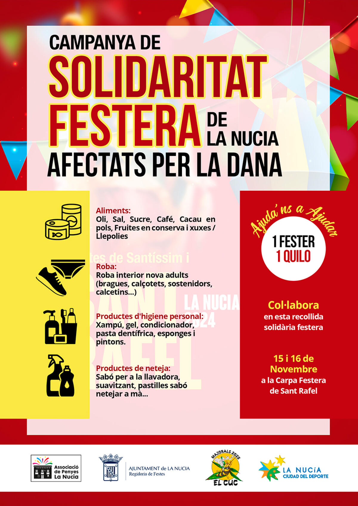 Las fiestas de Sant Rafel serán solidarias con la DANA