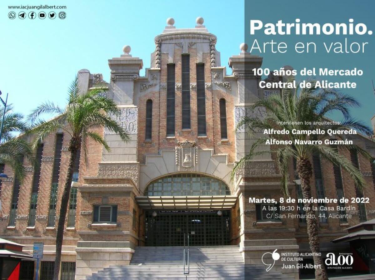 El Instituto Gil-Albert celebra el centenario del Mercado Central de Alicante con una charla entre arquitectos