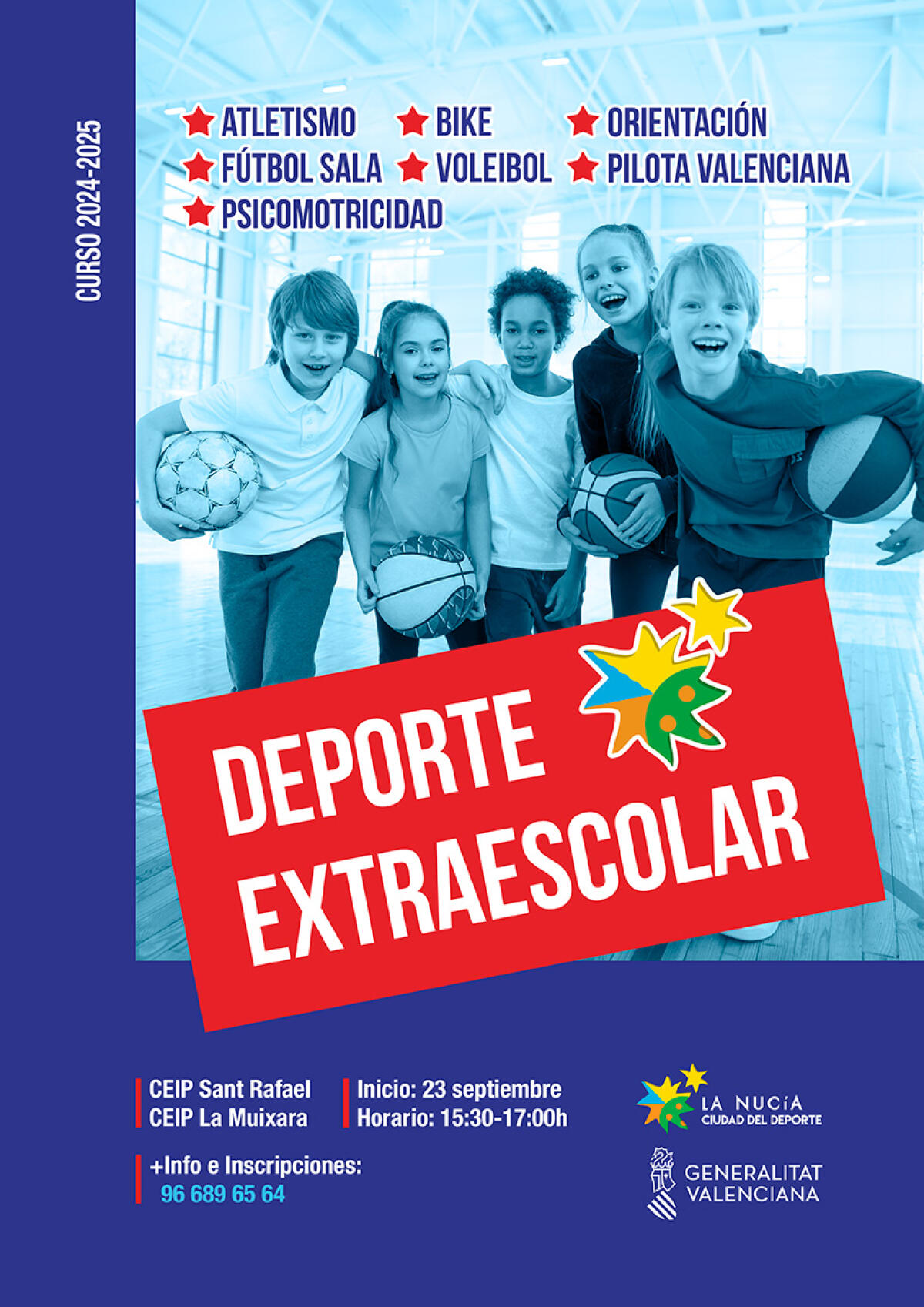 Abierto el plazo de inscripción de las “Actividades de Deporte Extraescolar gratuitas”