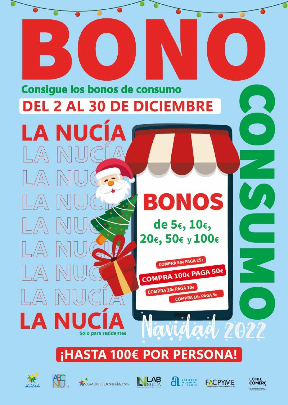 La campaña “Bono Consumo Navidad La Nucía” arranca mañana
