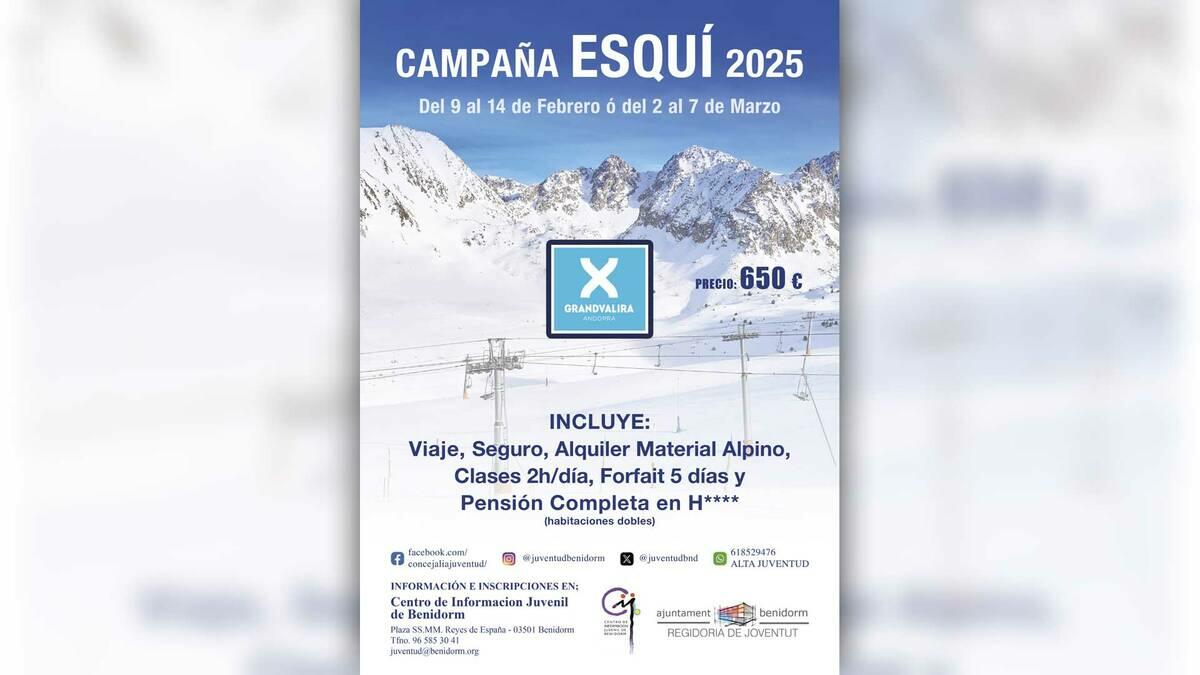 Juventud organiza dos viajes a Grand Valira para la Campaña de Esquí 2024  