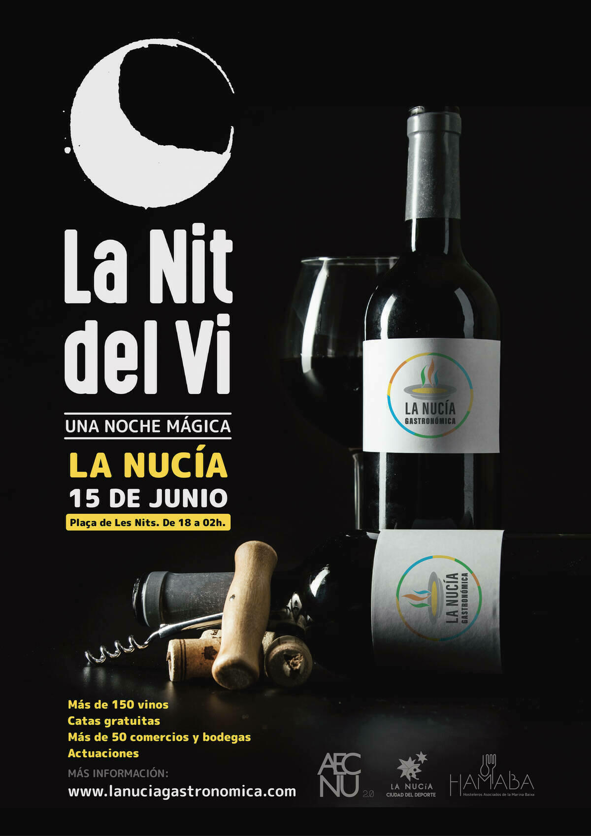 Más de 150 referencias de vino en “La Nit del Vi” de La Nucía