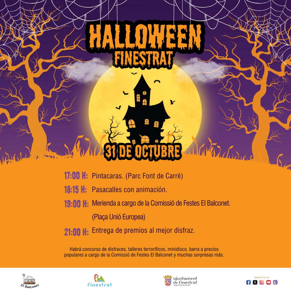 FINESTRAT SE PREPARA PARA TEMBLAR CON LA FIESTA DE HALLOWEEN