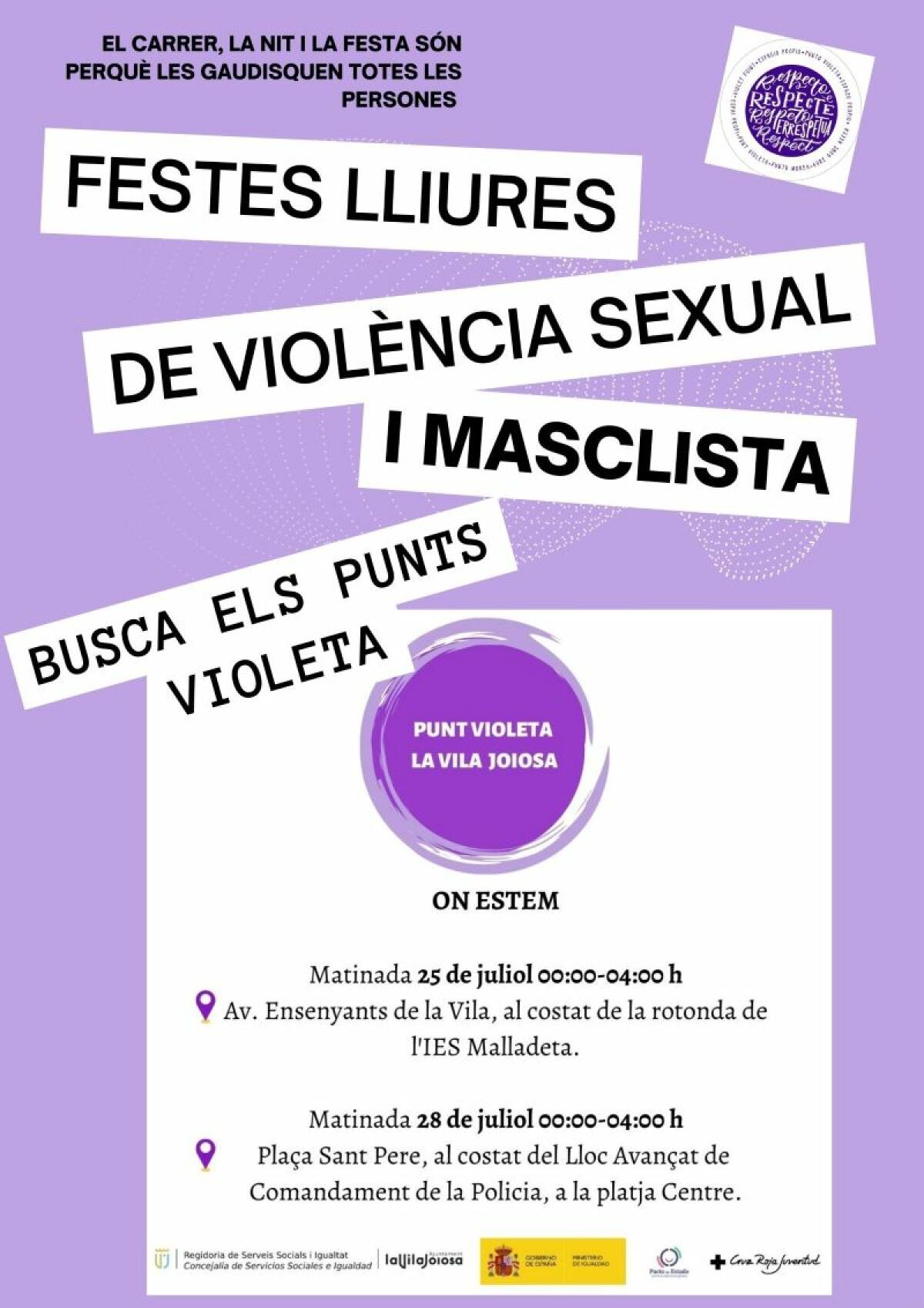 5000 tapavasos se repartirán en las fiestas de Moros y Cristianos de Villajoyosa para prevenir agresiones sexuales por sumisión química