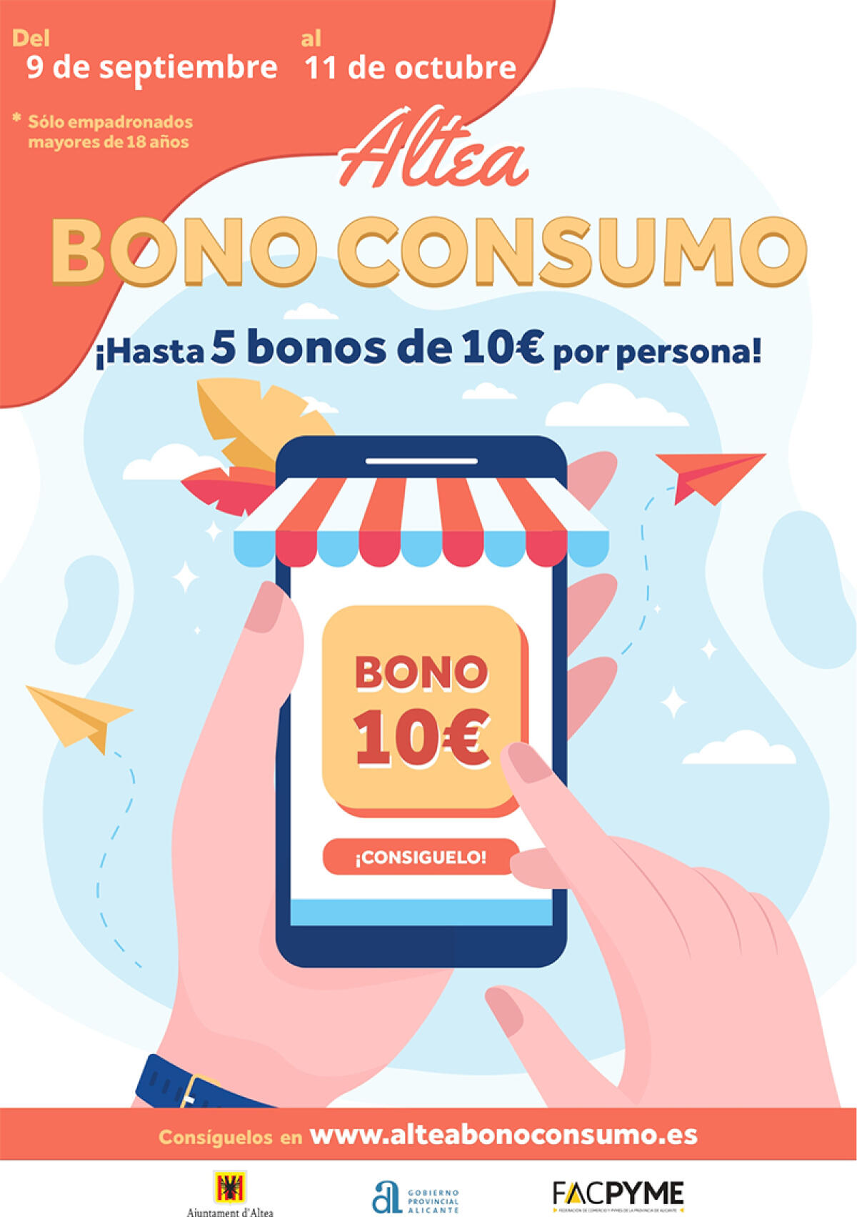 Una nueva campaña de Bono Consumo en Altea repartirá 277.200€ en bonos de 10€ 