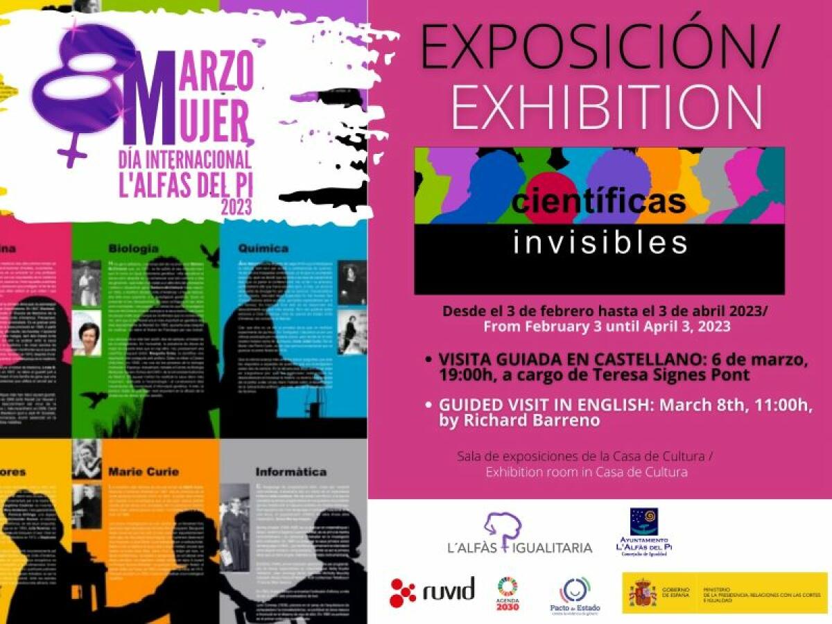 L’Alfàs programa visitas guiadas en español e inglés a la exposición ‘Científicas invisibles’ dentro de los actos del 8M