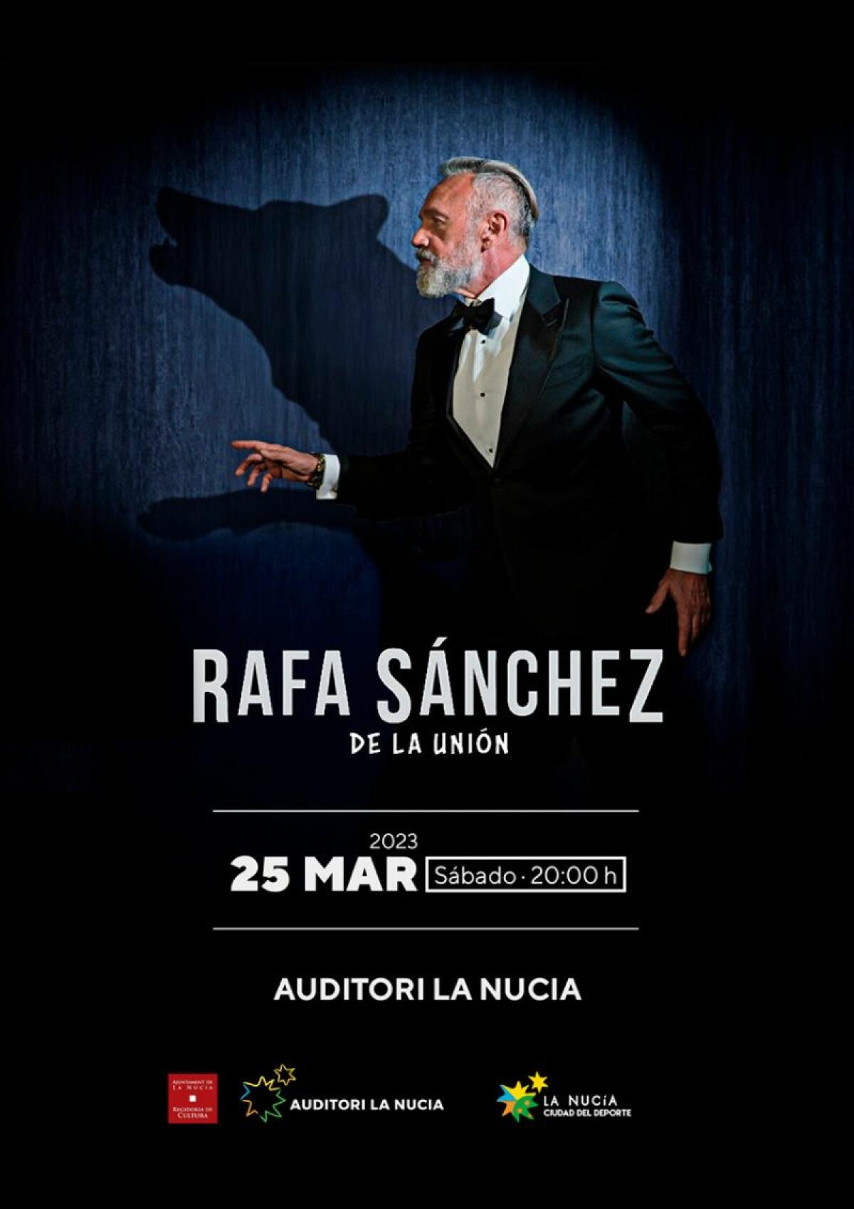 El cantante Rafa Sánchez actúa este sábado en l’Auditori de La Nucía