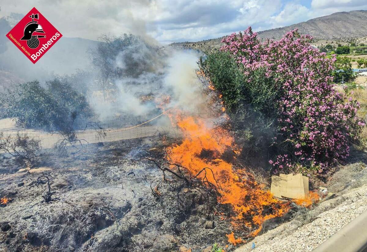 INCENDIO VEGETACIÓN EN VILLAJOYOSA