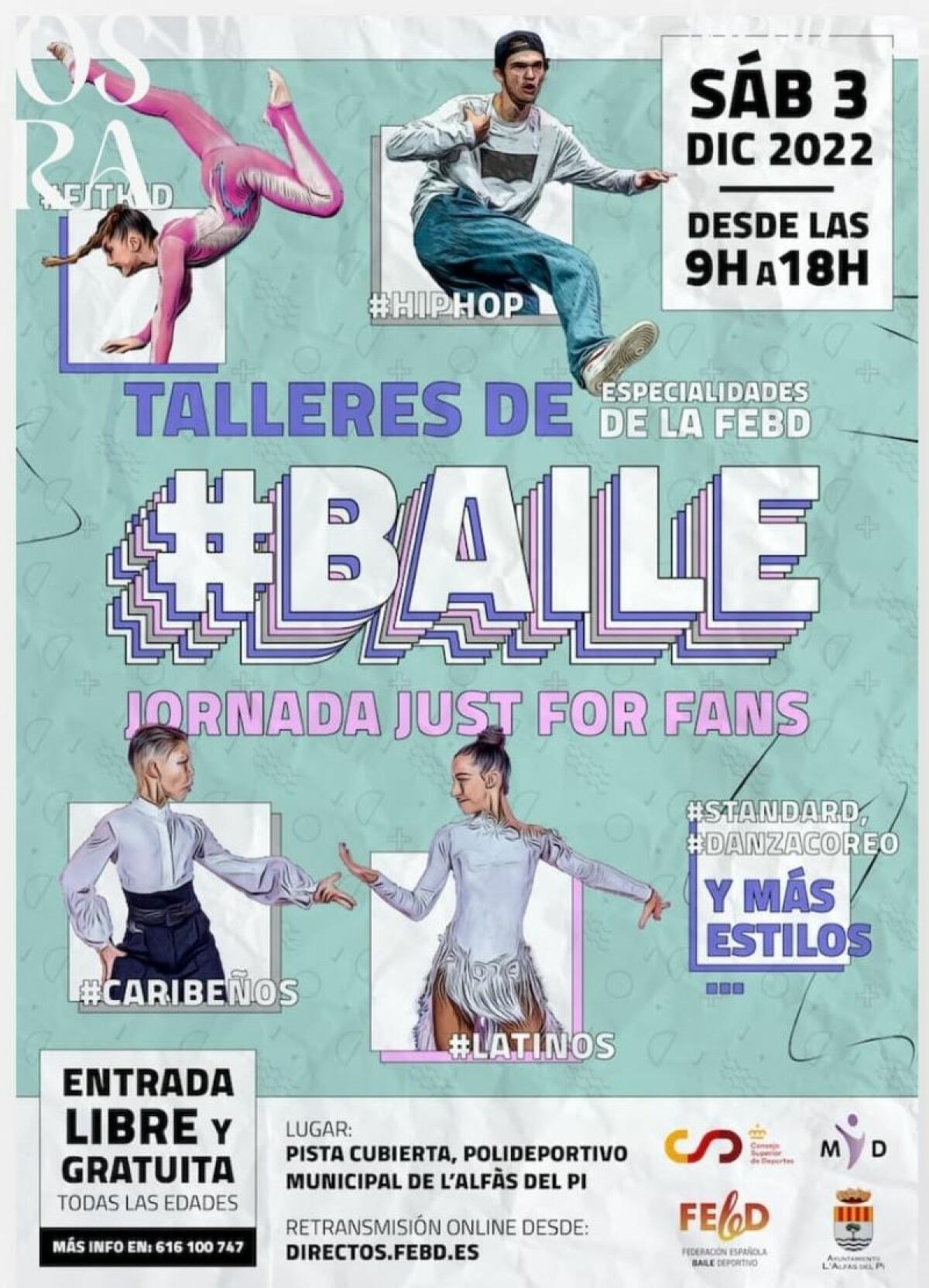 L’Alfàs acogerá el próximo fin de semana una Jornada de #Baile Deportivo en la Pista Cubierta 