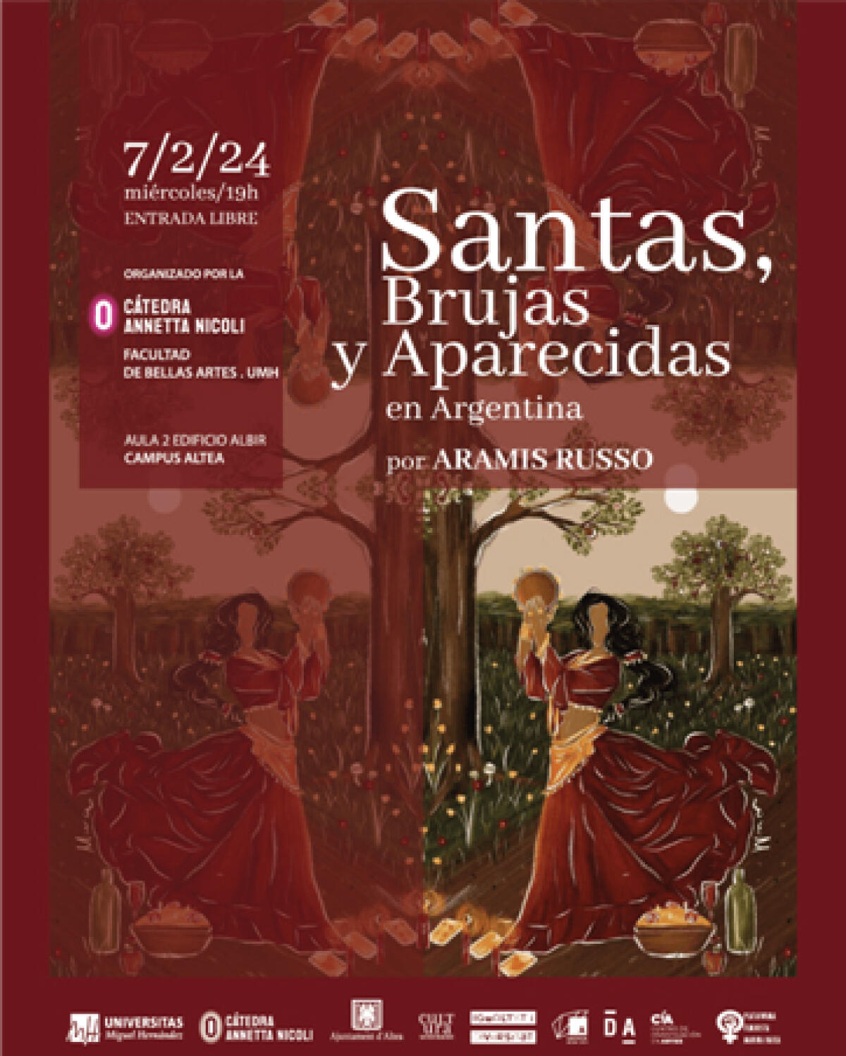 “Santas, Brujas y Aparecidas en Argentina” abrirá la programación 2024 de La Cátedra Annetta Nicoli.
