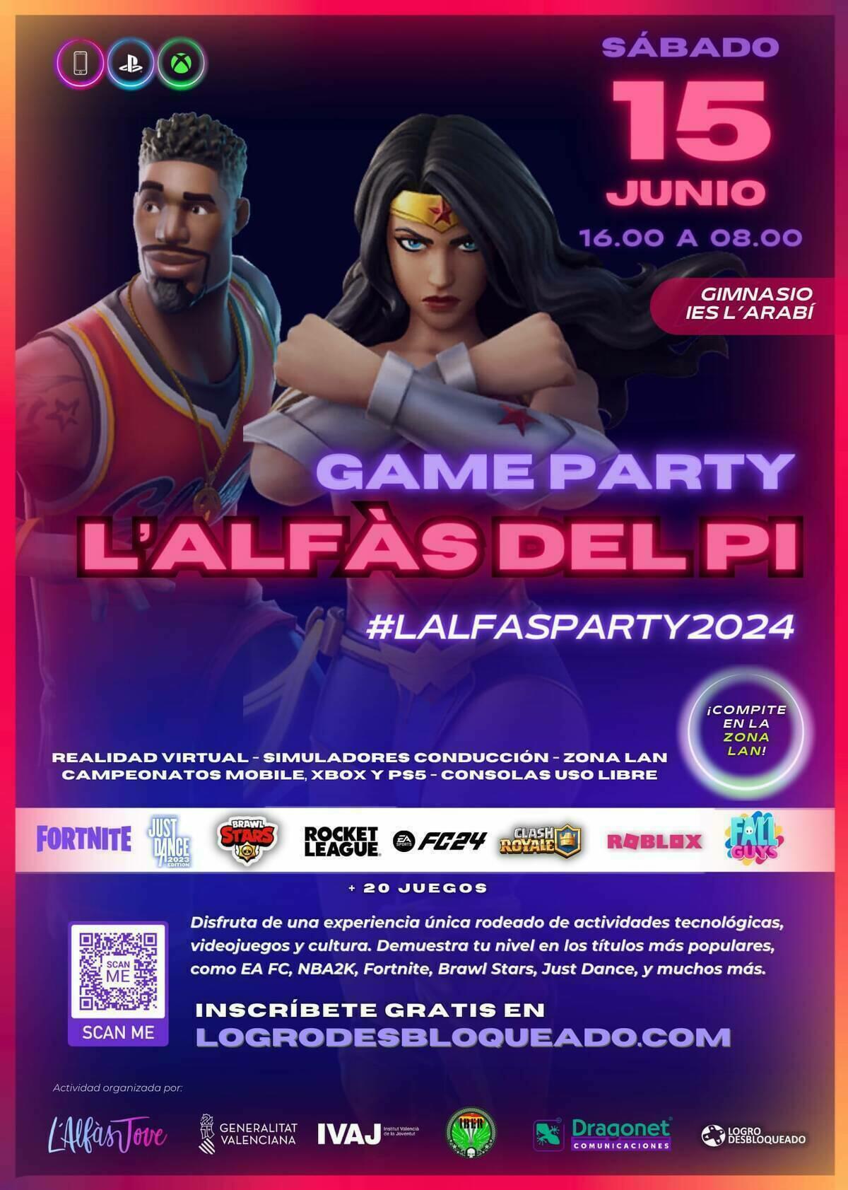 Si te gustan los videojuegos y las nuevas tecnologías no puedes perderte L’Alfàs Party el sábado 15 de junio