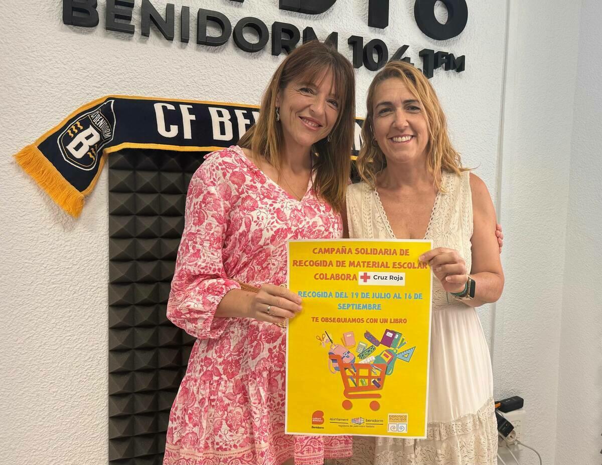 La Red de Bibliotecas de Benidorm y la Cruz Roja se unen para la recogida de material escolar