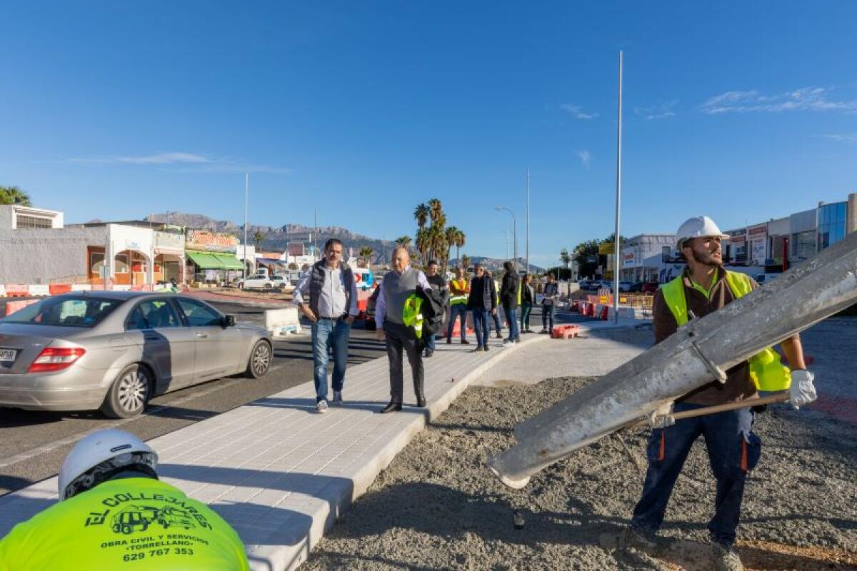 Finalizan las obras de la rotonda de Sant Pere de la 2ª fase del proyecto EDUSI de movilidad de l'Alfàs