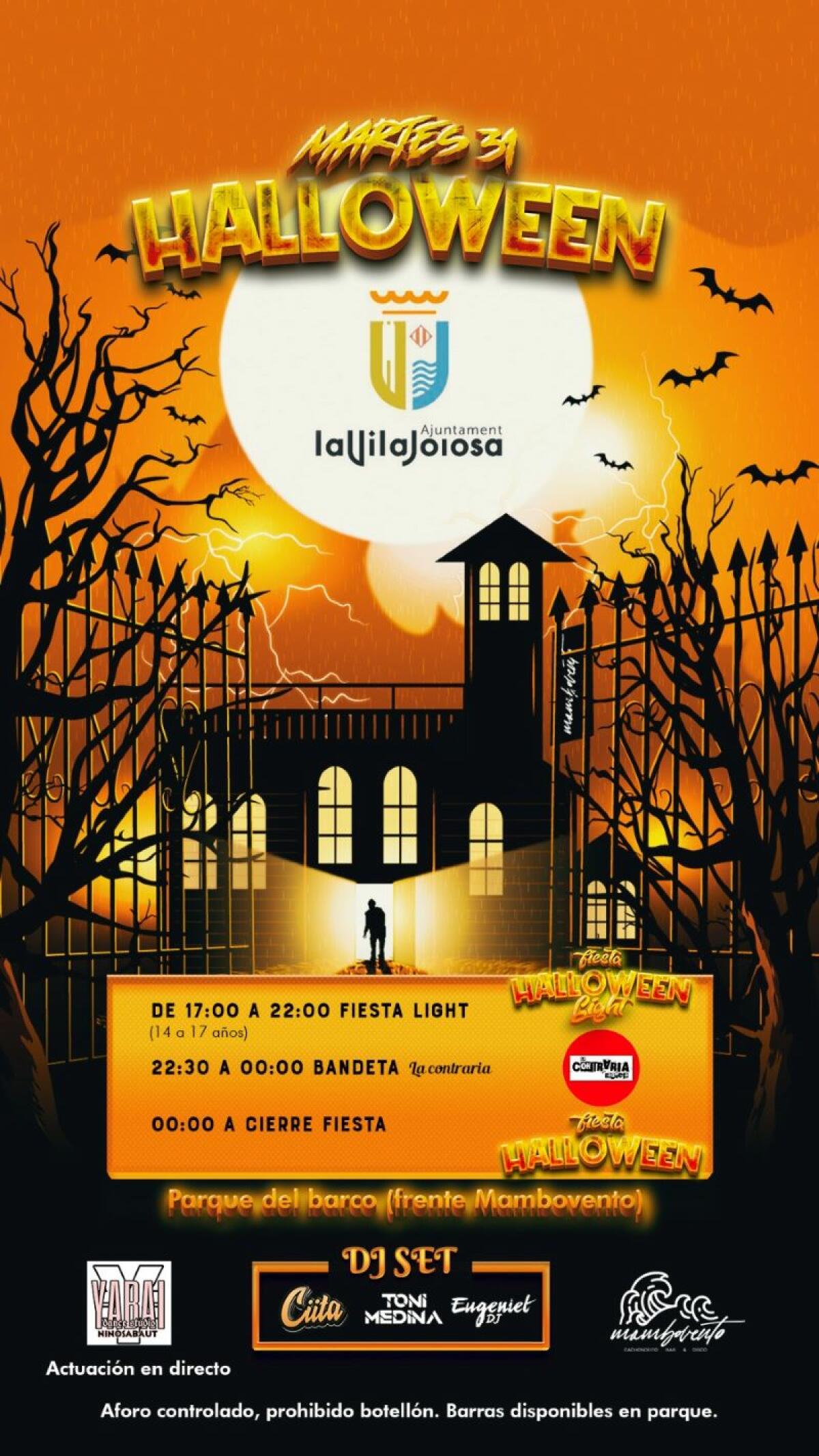 El Ayuntamiento de Villajoyosa organiza una fiesta de Halloween para los adolescentes y jóvenes en el parque de la playa centro