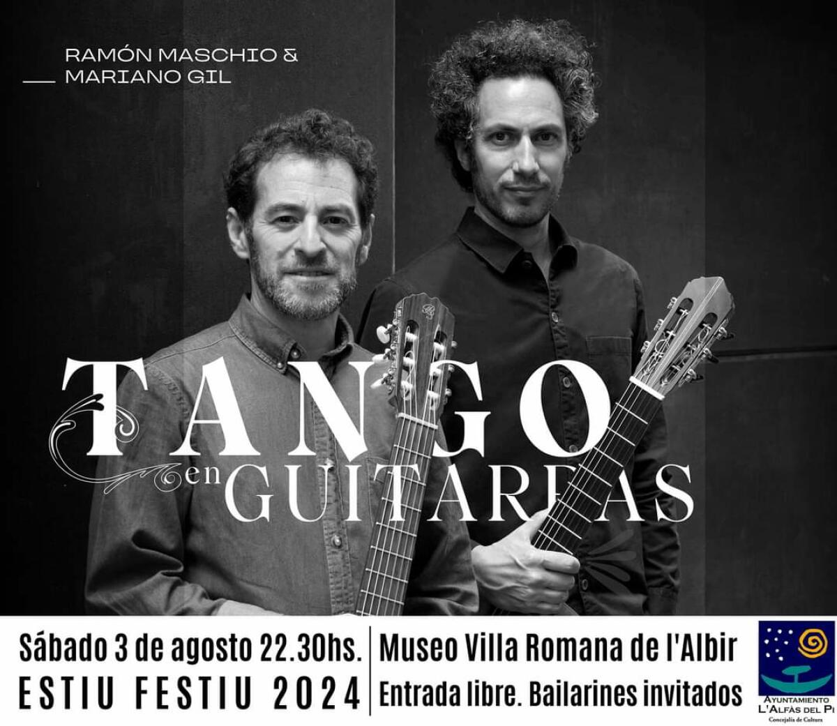 Llega este sábado al Museo Villa Romana de l'Albir Estiu Festiu 2024 con el concierto 'Tango & Guitarras 