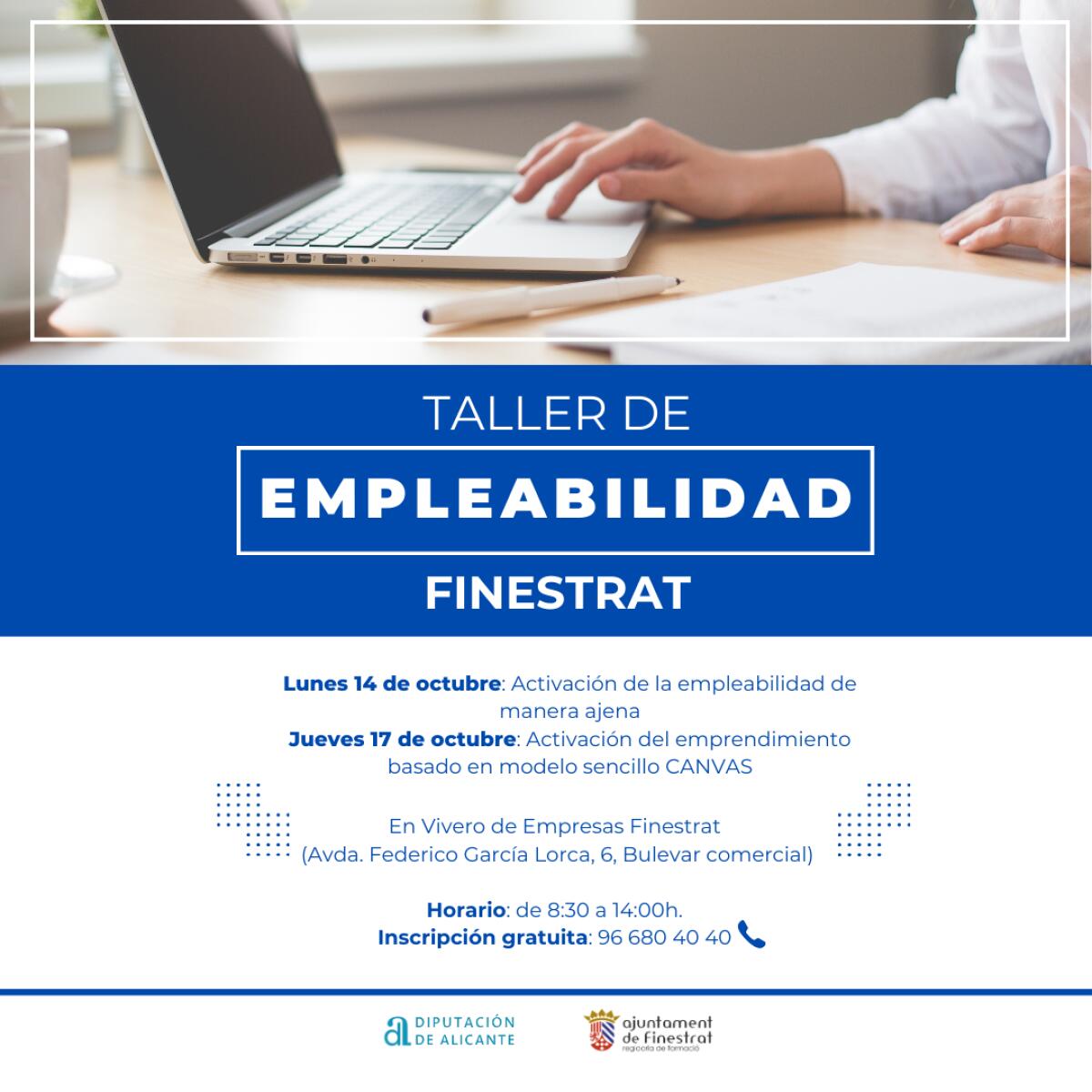 NUEVO TALLER DE EMPLEABILIDAD EN FINESTRAT PARA AYUDAR A LOS VECINOS/AS EN DESEMPLEO EN EL PROCESO DE BÚSQUEDA DE TRABAJO