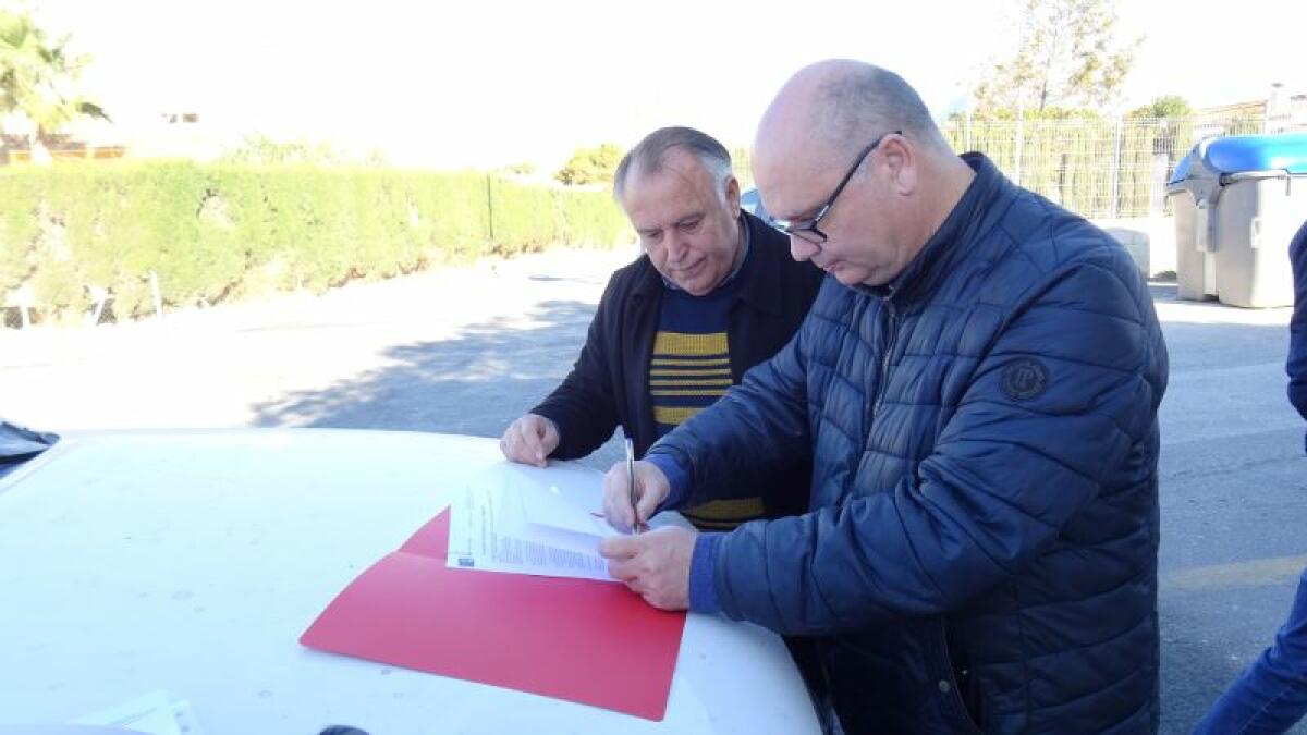El Ayuntamiento firma el acta de recepción de las obras de entubado de acequias de la partida Secanet de la Vila Joiosa