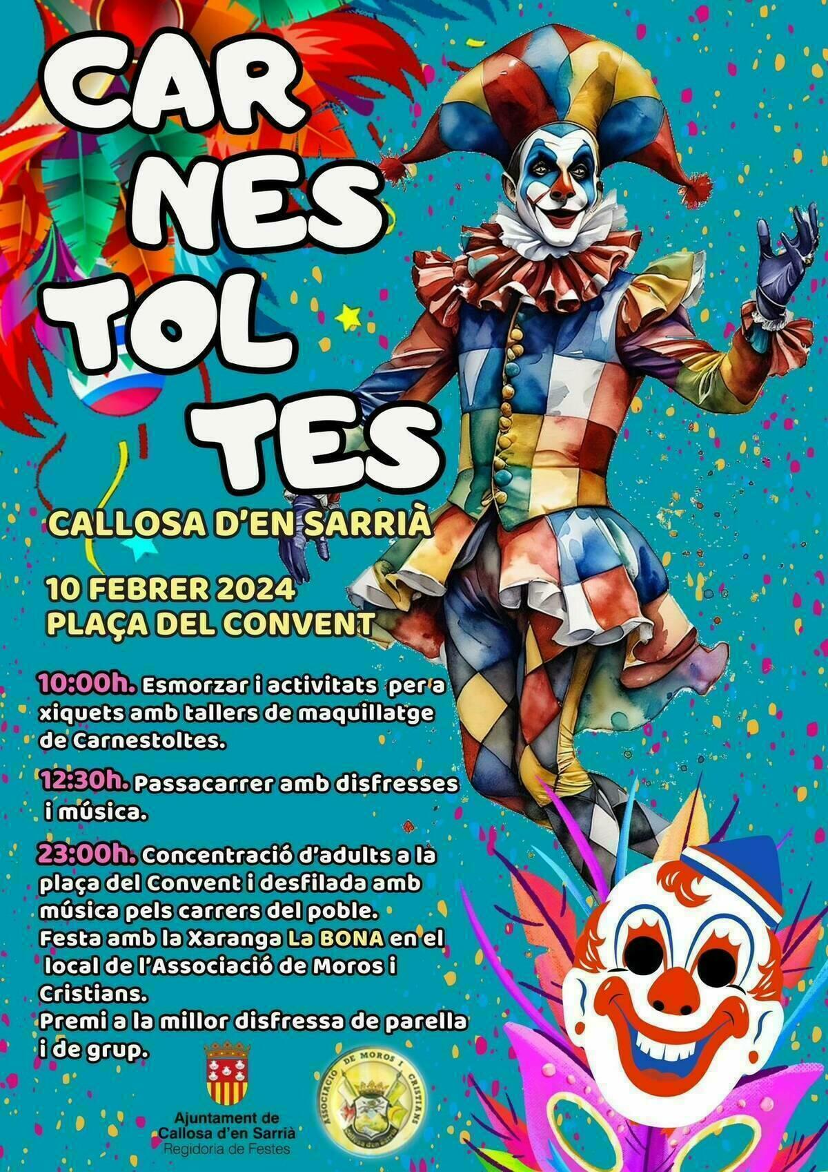 Todo preparado en Callosa d’en Sarrià para celebrar los Carnavales 2024
