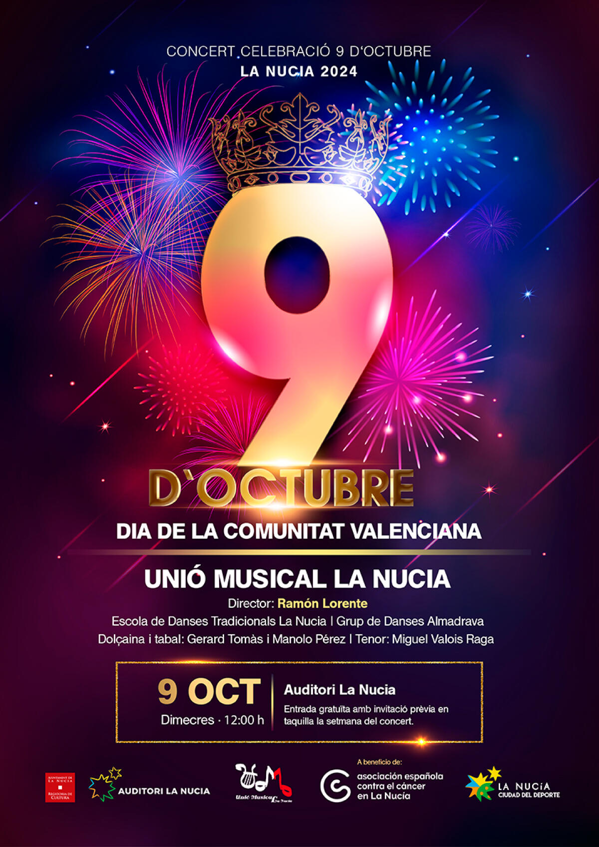 La Nucía celebrará el “9 d’octubre” con concierto de la Unió Musical