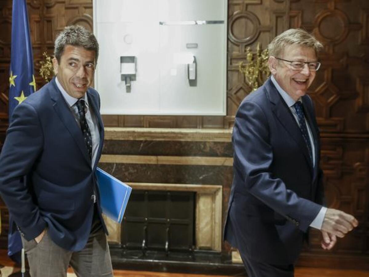 Puig le gana la partida de los alcaldes a Mazón (PP), que debe pagar 13,4 M por cooperación