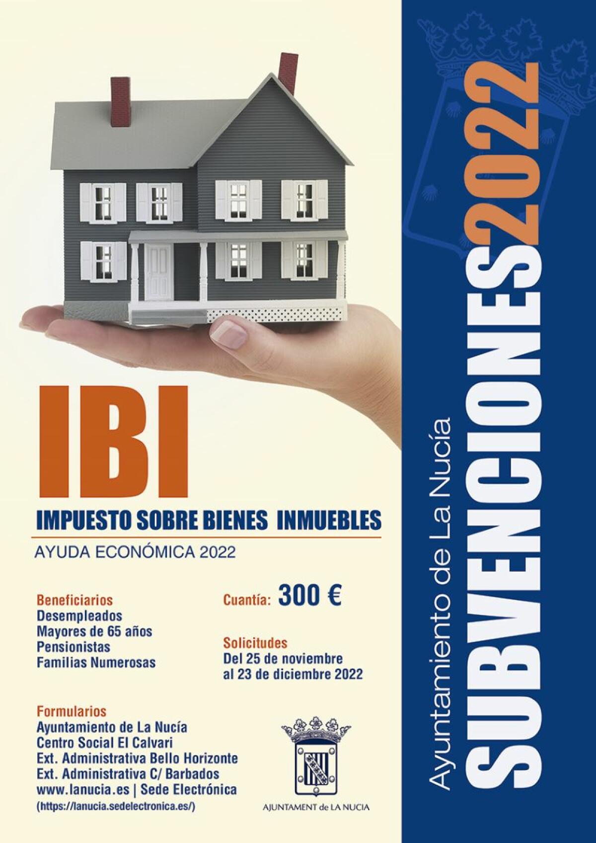 106 solicitudes presentada ya para la subvención del IBI 2022