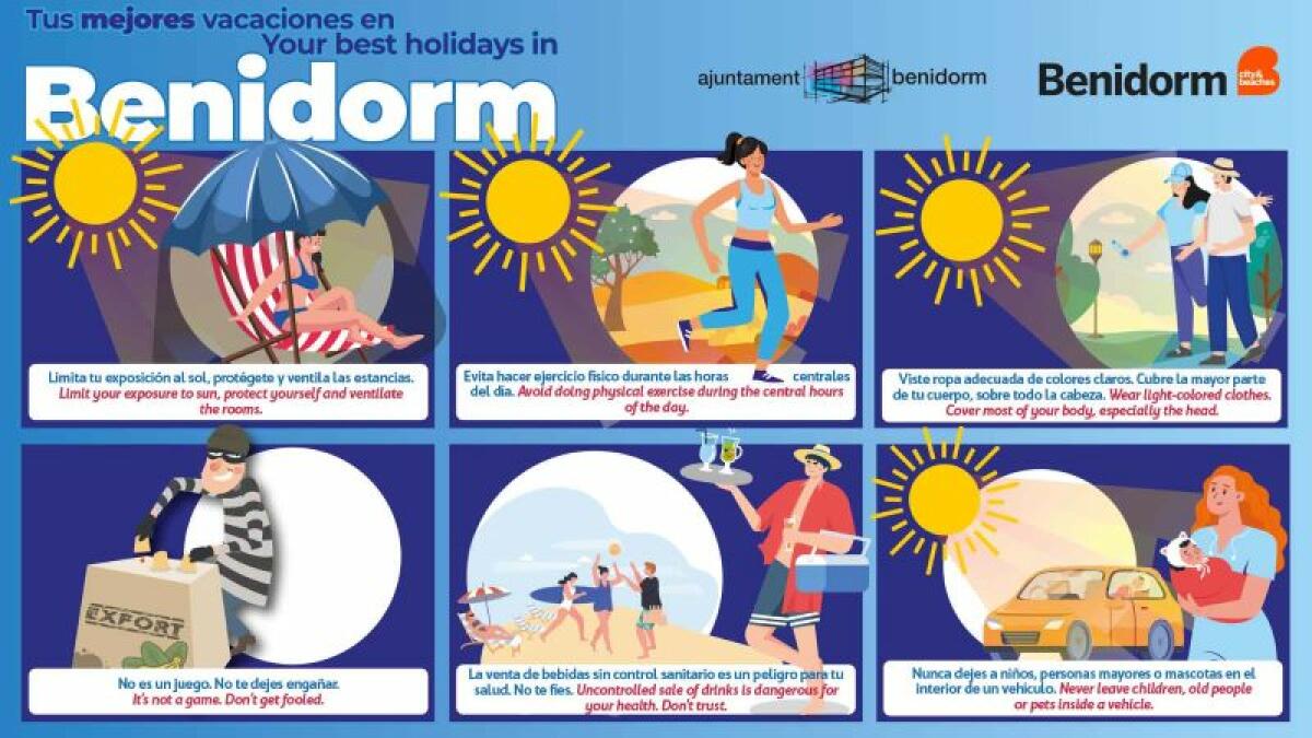 Benidorm lanza una campaña con consejos para mejorar la estancia de los turistas en la ciudad 