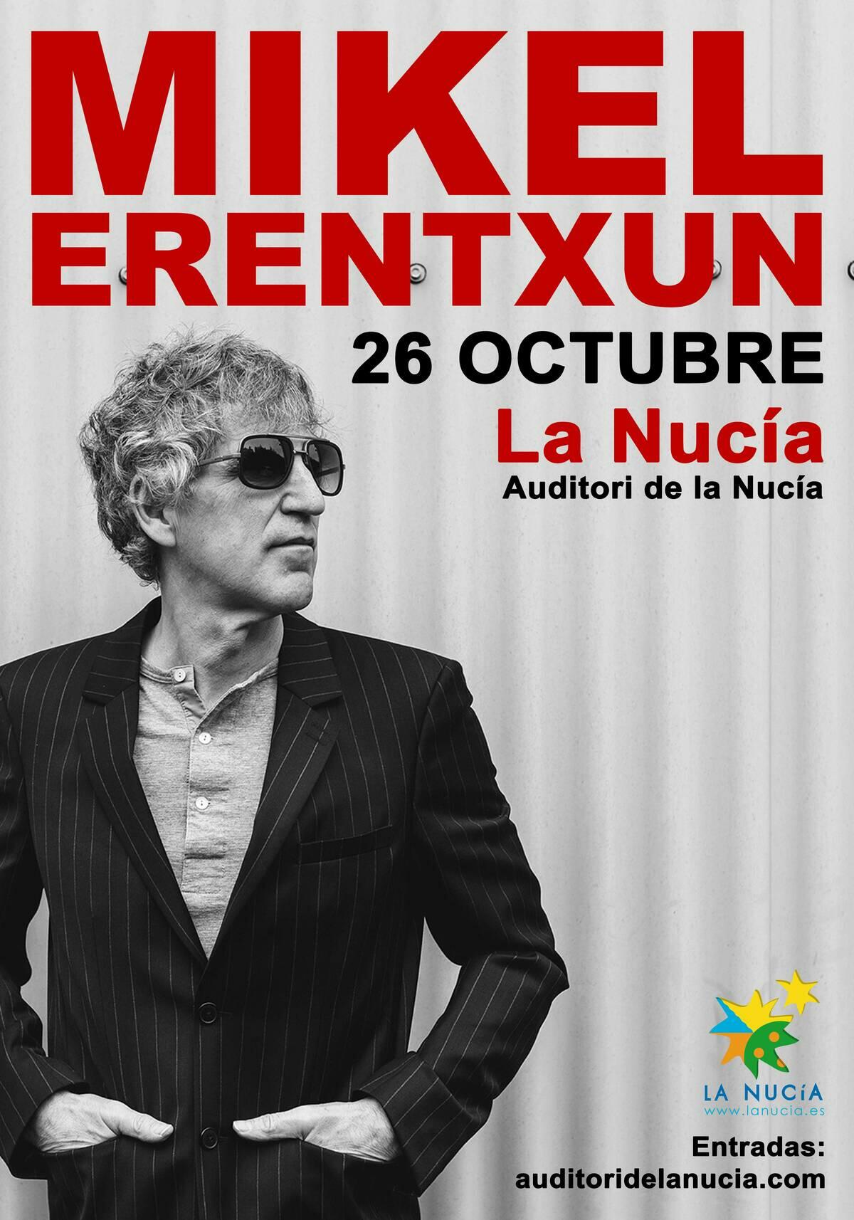 El cantante Mikel Erentxun actuará este sábado en l’Auditori