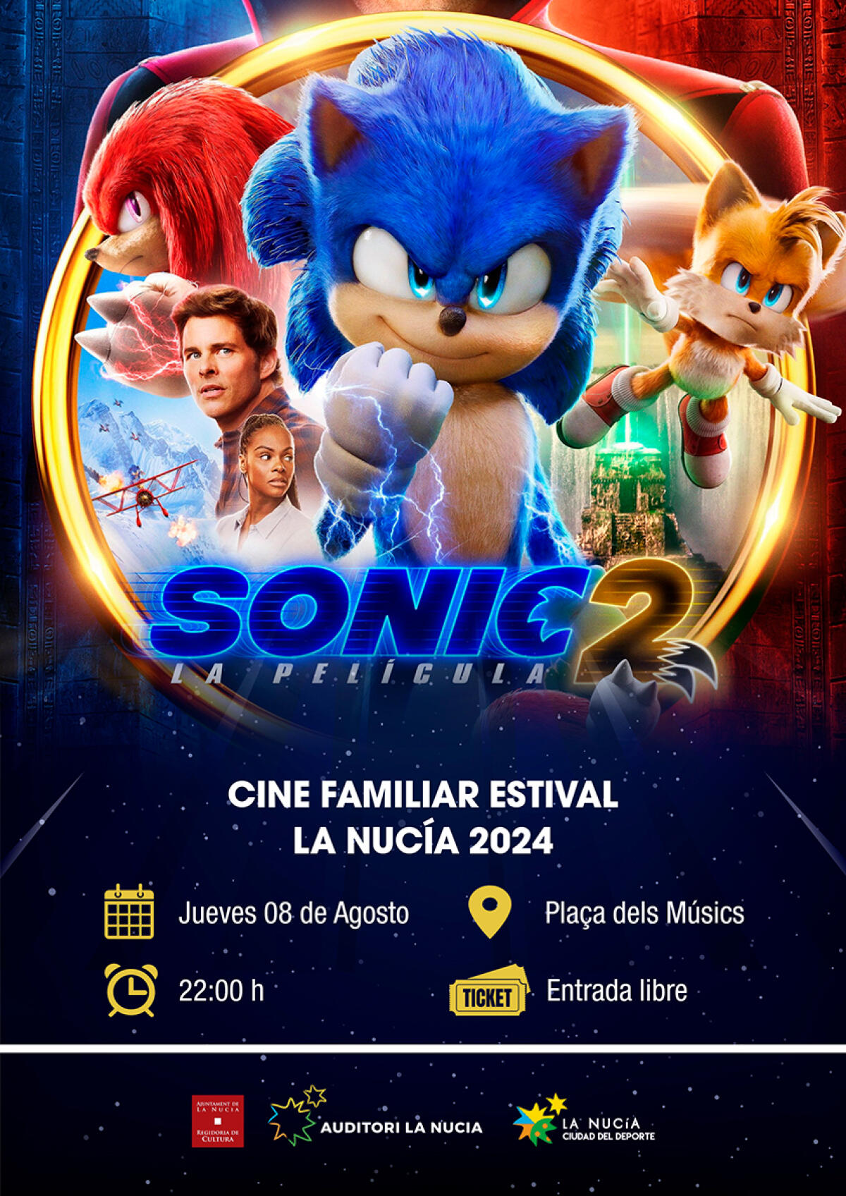 “Sonic 2” esta noche en el Cine Estival en la plaça dels Músics 