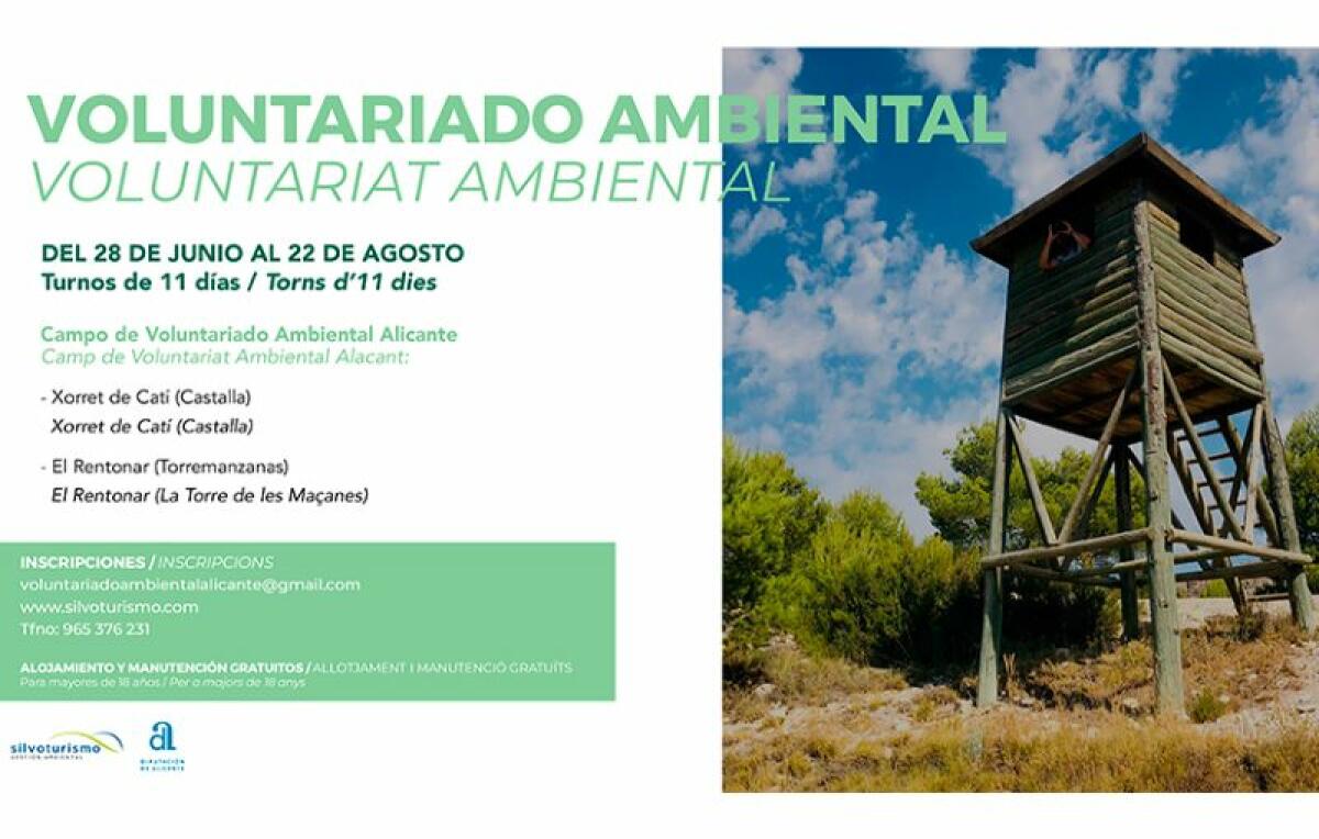 La Diputación pone en marcha este verano una nueva edición de los Campos de Voluntariado Ambiental 