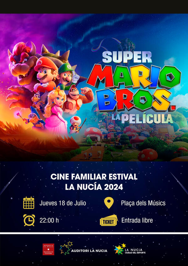 “Super Mario Bros. La Película” esta noche en la plaça dels Músics  