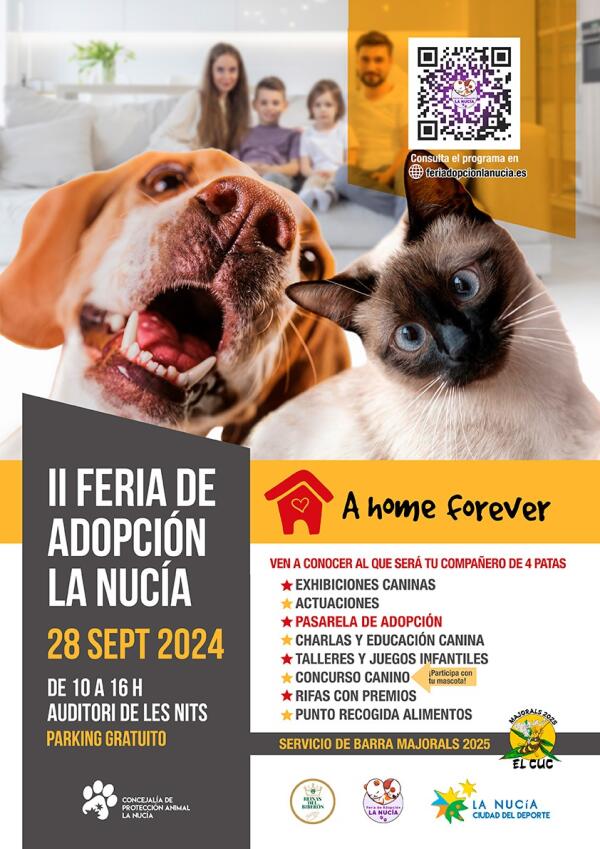 La II Feria de Adopción Animal se celebra este sábado con 35 stands