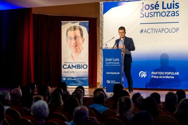 300 personas arropan a José Luis Susmozas en la presentación de su renovada candidatura en Polop
