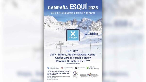 Juventud organiza dos viajes a Grand Valira para la Campaña de Esquí 2024   