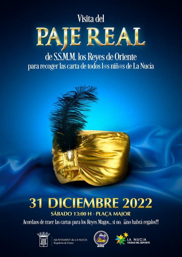 Mañana visita del Paje Real en la plaça Major