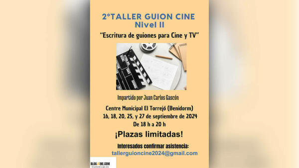 Cultura impartirá en septiembre el segundo ‘Taller de Escritura de Guiones’ para cine y televisión 