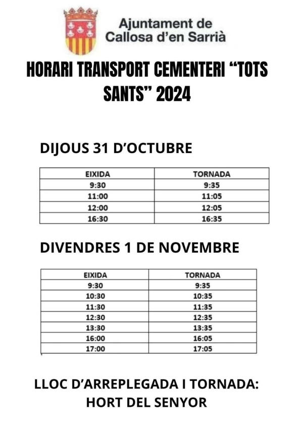 Callosa d’en Sarrià prepara un dispositivo especial para facilitar la movilidad en “Todos los Santos”