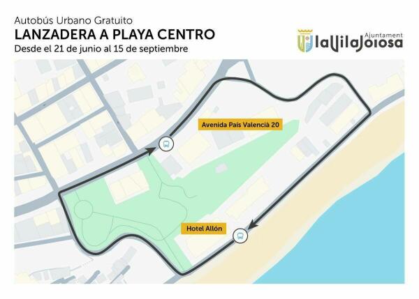 El Ayuntamiento de Villajoyosa ofrece un servicio gratuito de autobús para acceder a la playa centro durante este verano