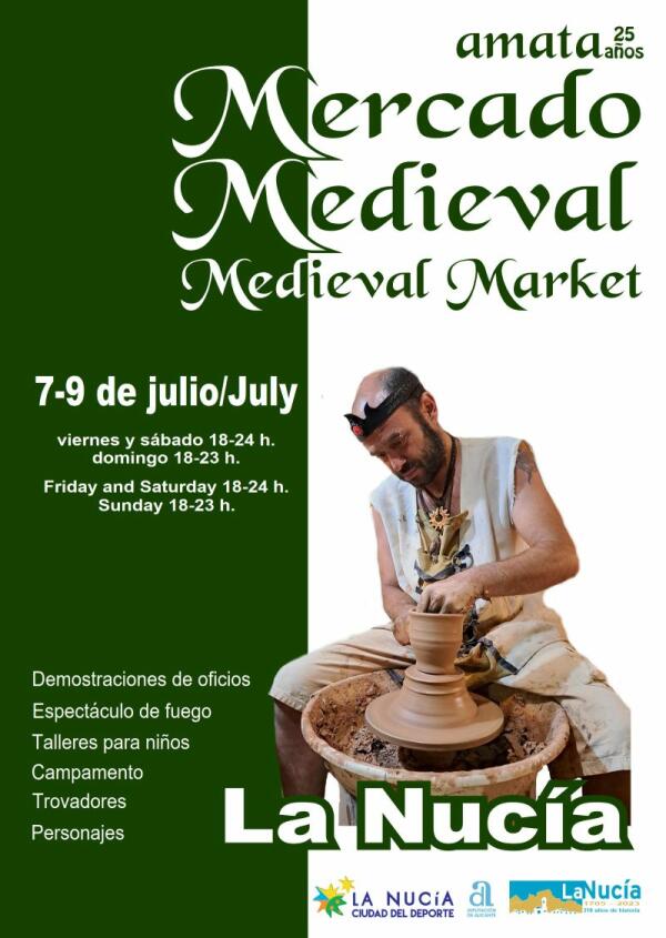La XVII edición del Mercado Medieval llega mañana a La Nucía traerá artesanía, animación y música 