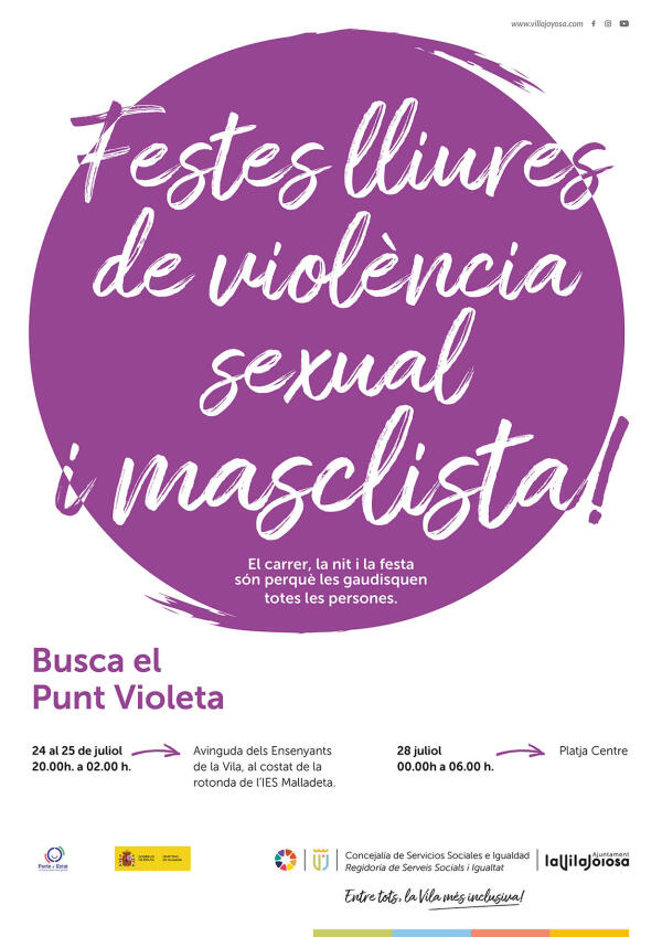Las fiestas de Moros y Cristianos de Villajoyosa dispondrán de un punto violeta para atender y prevenir posibles agresiones sexuales 