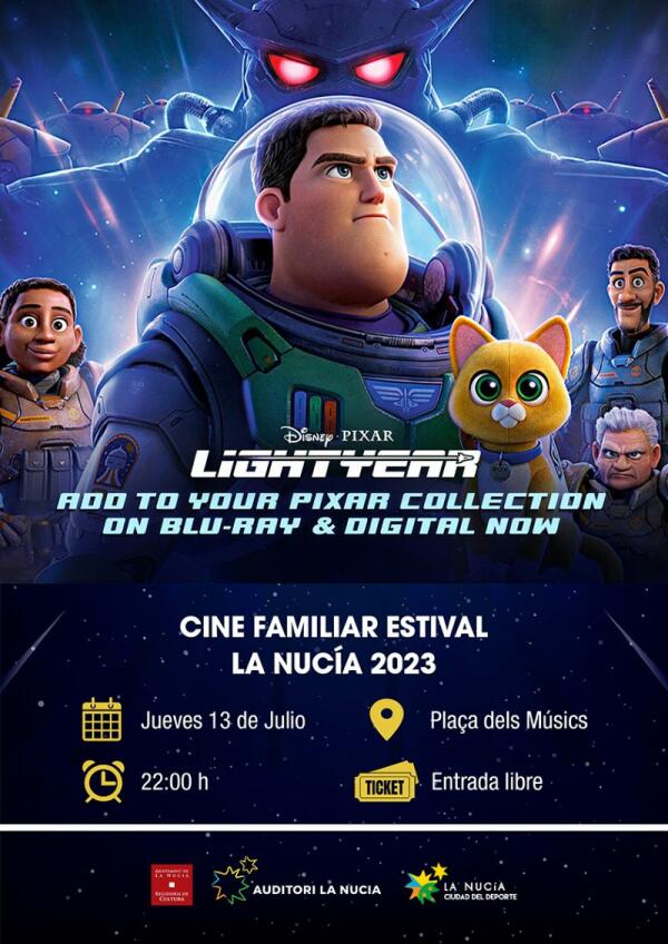La película “Lightyear” abre mañana el Cine Familiar Estival 2023 