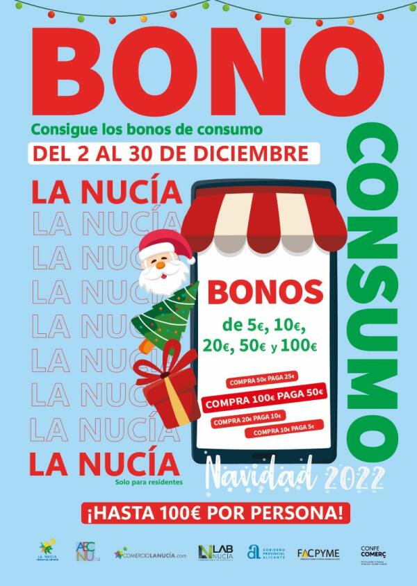 Los “Bonos Consumo Navidad La Nucía” alcanzan los 46.580 € en 11 días 