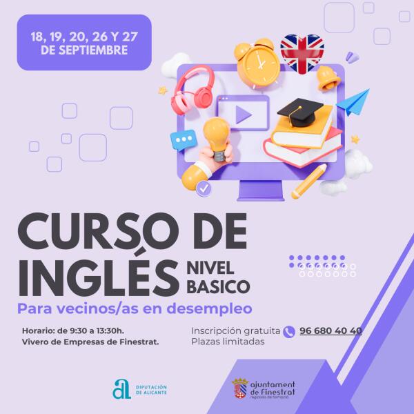 FINESTRAT ORGANIZA UN CURSO DE INGLÉS PARA APOYAR A LOS VECINOS EN SITUACIÓN DE DESEMPLEO