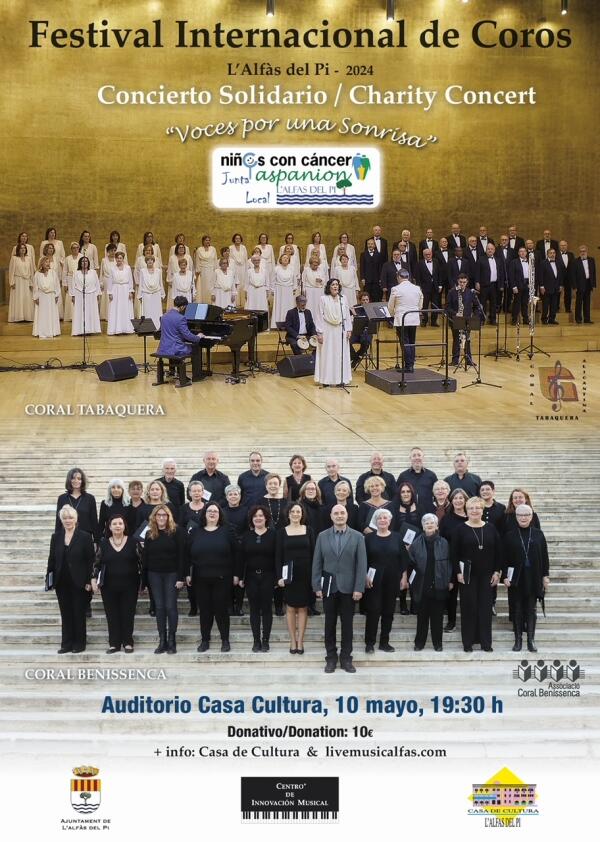 Ya están a la venta las entradas de los conciertos del Festival de Coros de l'Alfàs