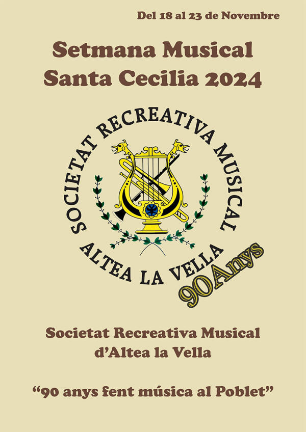 La SRM de Altea la Vella celebrará sus 90 años durante la festividad de Santa Cecilia