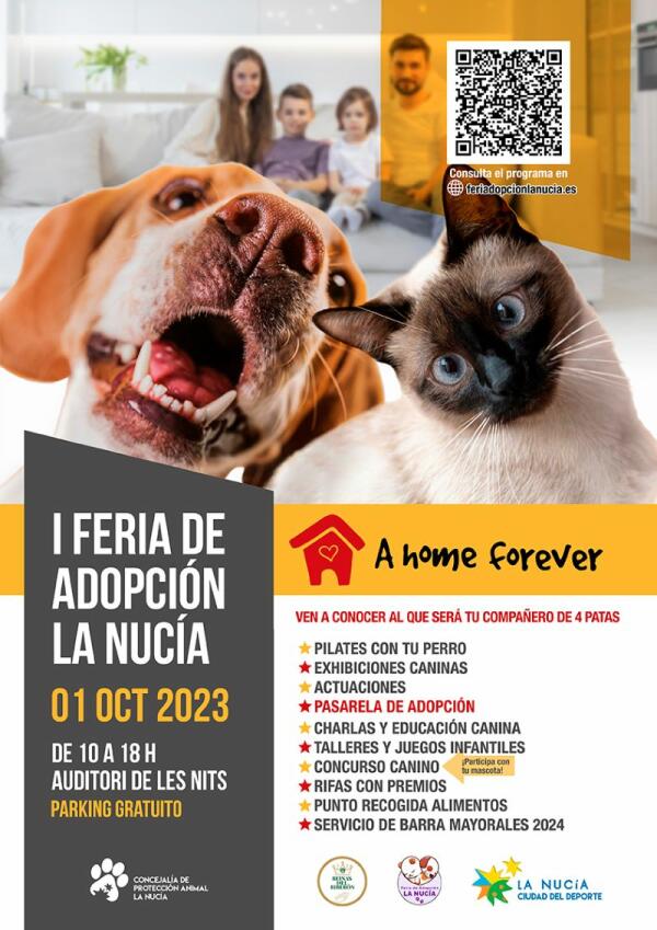 Este domingo se celebrará la I Feria de Adopción Animal de La Nucía
