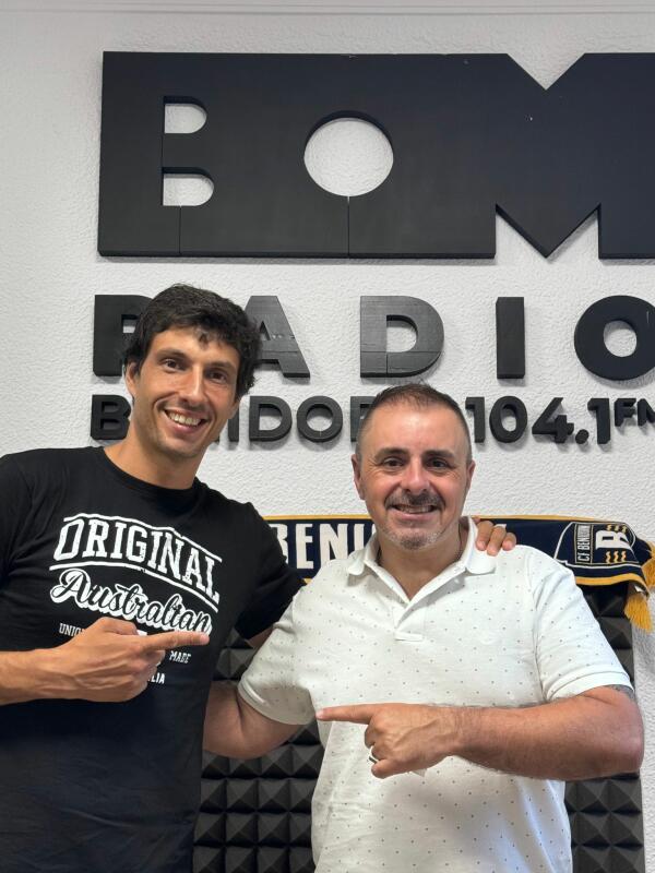 Visita del Preparador Físico y Nutricionista Mauro Celentano a Bom Radio Benidorm y "El Polideportivo"