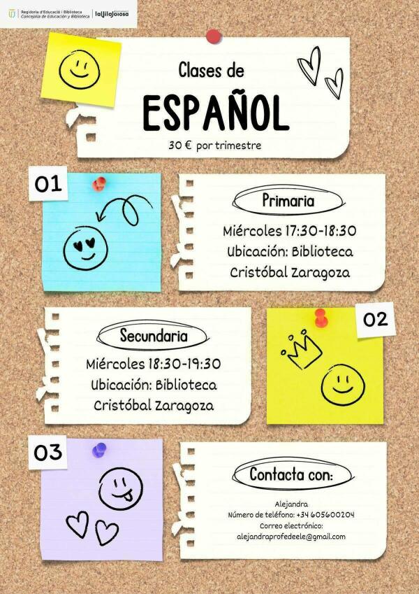 El Ayuntamiento de Villajoyosa ofrece más talleres de lengua española para los residentes extranjeros adultos y menores
