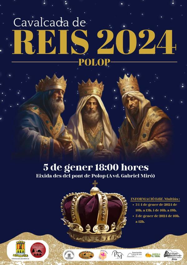 Todo listo para la impactante Cabalgata de Reyes de Polop 2024